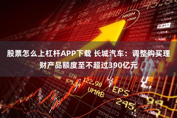 股票怎么上杠杆APP下载 长城汽车：调整购买理财产品额度至不超过390亿元