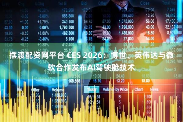 摆渡配资网平台 CES 2026：博世、英伟达与微软合作发布AI驾驶舱技术