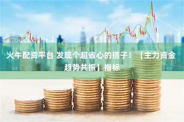 火牛配资平台 发现个超省心的搭子！【主力资金 趋势共振】指标