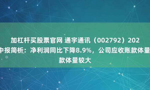 加杠杆买股票官网 通宇通讯(002792)2025年中报简析:净利润同比下降8.9%,公司应收账款体量较大